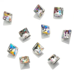 Pointed Back Rhinestones AB • Square 4mm 10un