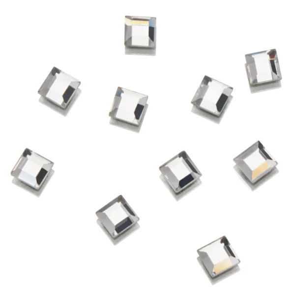 Flatback Shape Rhinestones Crystal • Square 4X4mm 10un