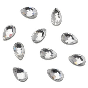 Flatback Shape Rhinestones Crystal • Teardrop 5X8mm 10un