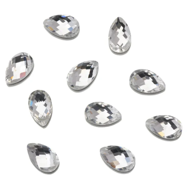 Flatback Shape Rhinestones Crystal • Teardrop 5X8mm 10un