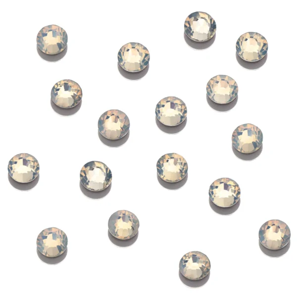 Flatback Rhinestones White Opal 144un