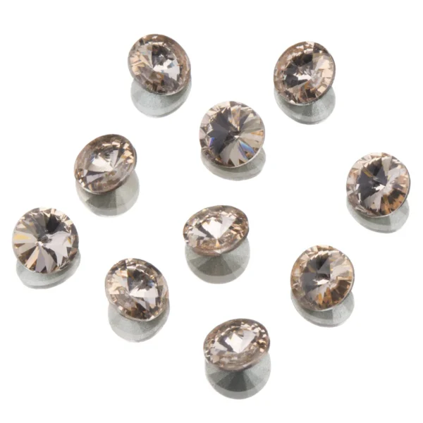 Point_Round_Champagne6mm_900x Pointed Back Rhinestones Champagne • Round 6mm 10un