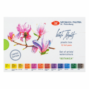 Set Acuarelas en Pastillas White Nights Botánica 12 Colores