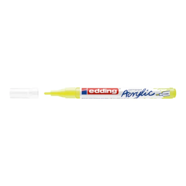 4-5300065_2 Marcador Acrilico de Trazo Fino 1-2 Neon Yellow